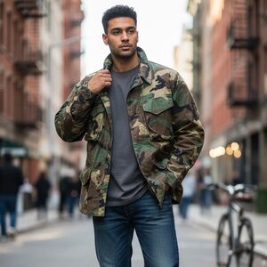 Alpha Industries Military‎ Field Jacket Woodland Camo Large-Regular Cold Weather